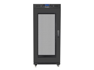 SZAFA INSTALACYJNA RACK STOJĄCA 19" 15U 800X1000 CZARNA DRZWI PERFOROWANE LCD LANBERG (FLAT PACK)