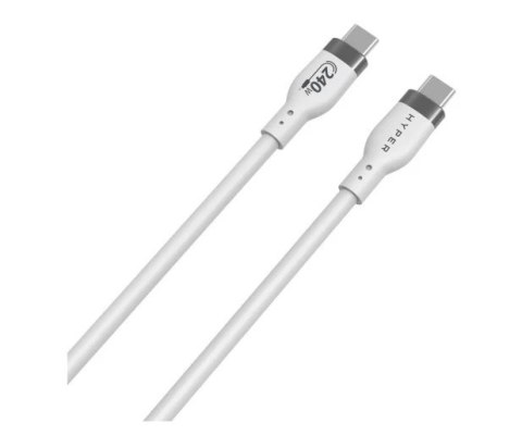 HyperDrive Kabel Hyper Juice 240W Silicone USB-C to USB-C Cable 2m - White