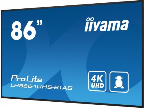 IIYAMA Monitor 85.6 cala ProLite LH8664UHS-B1AG,24/7,IPS,ANDROID.11,4K