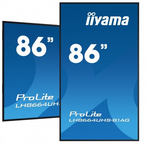 IIYAMA Monitor 85.6 cala ProLite LH8664UHS-B1AG,24/7,IPS,ANDROID.11,4K