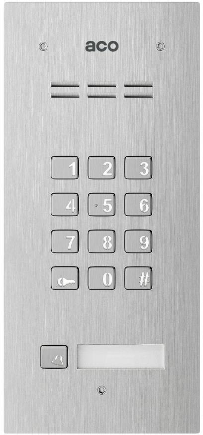 ACO COMO-PRO-CODE-A1 Panel domofonowy COMO-PRO-CODE-A1, audio, 1 przycisk dzwonienia, zamek szyfrow