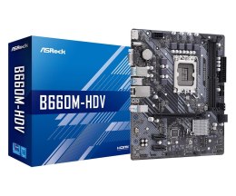 ASRock Płyta główna B660M-HDV s1700 2DDR4 DP/HDMI M.2 mATX