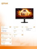 AOC Monitor Q27G4X 27 cali IPS 180Hz HDMIx2 DP Pivot