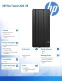 HP Inc. Komputer stacjonarny 290 Tower G9 i3-13100 256GB/16GB/DVDR/W11P 936A5EA