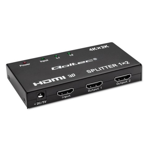 Rozdzielacz aktywny Qoltec Splitter 2 x HDMI 4K x 2K | 3.4Gb/s