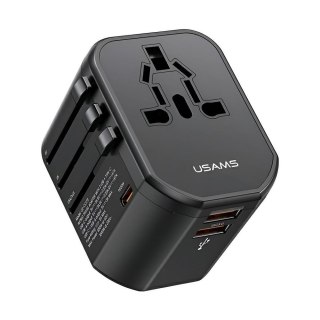 Ładowarka sieciowa Usams T59 Adapter podróżny US/AU/EU/UK 20W 4w1 2xUSB+1xUSB-C