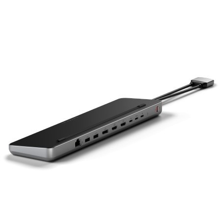 Satechi Dual Dock Stand - stacja dokująca do MacBook z podwójnym USB-C (USB-C PD 75W, 2x USB-C 5Gbps i 10 Gbps, 2x HDMI 2.0, 1x 