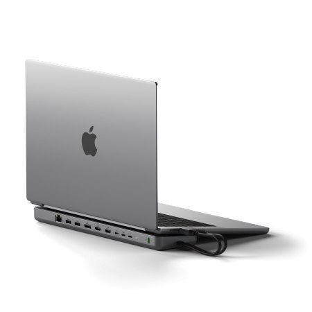 Satechi Dual Dock Stand - stacja dokująca do MacBook z podwójnym USB-C (USB-C PD 75W, 2x USB-C 5Gbps i 10 Gbps, 2x HDMI 2.0, 1x 