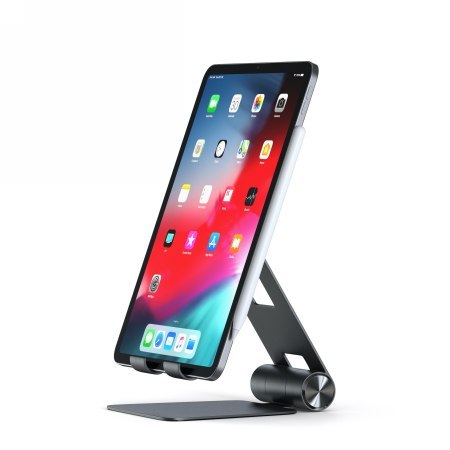 Satechi R1 Aluminum Hinge Holder Foldable Stand - aluminiowa składana podstawka do MacBook/iPad (black) [SD]