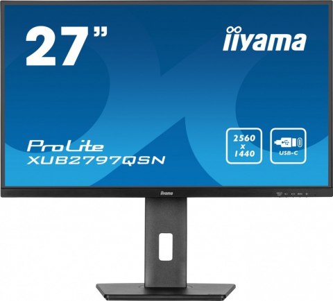 IIYAMA Monitor 27 cali XUB2797QSN-B1 IPS,QHD,USB-c Dock,HDMI