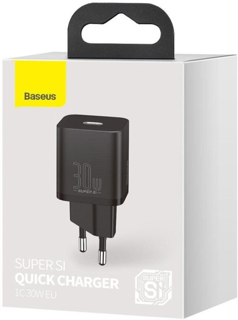 ŁADOWARKA SIECIOWA Baseus Super Si Quick Charger 1C CCSUP-J01 30W 1x USB-C PD 3.0 QC 3.0 CZARNA