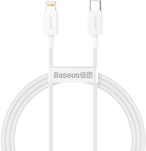 KABEL USB-C / Lightning iPhone Baseus Superior CATLYS-A02 1m 20W PD Quick Charging BIAŁY PREMIUM