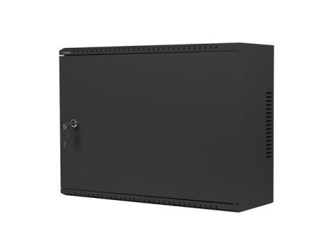 Szafa instalacyjna Lanberg rack wisząca 19" 4U+3U 540x200 niskoprofilowa czarna (złożona)