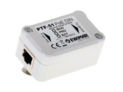 PTF-51-EXT/POE/DIN Ochronnik przeciwprzepięciowy do sieci LAN i kamer IP, montowany na szynę DIN