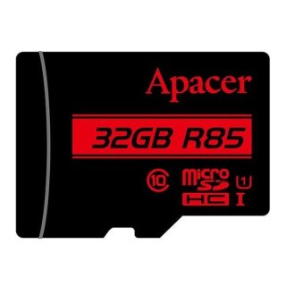 Karta pamięci microSDHC Apacer R85 32GB (85/10 MB/s) Class 10 U1 + Adapter