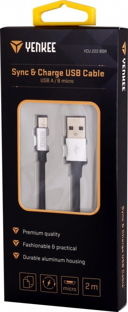 YENKEE Kabel do synchronizacji i ładowania USB ze złączem Micro USB 2m