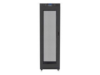 SZAFA INSTALACYJNA RACK STOJĄCA 19" 42U 600X1000 CZARNA DRZWI PERFOROWANE LCD LANBERG (FLAT PACK) V2