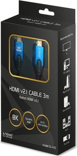 SAVIO CL-143 3m /s1x HDMI 1x HDMI