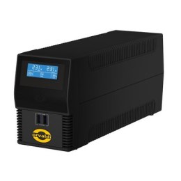 Orvaldi i600LCD USB | Zasilacz awaryjny | UPS, 600VA/360W, 7Ah