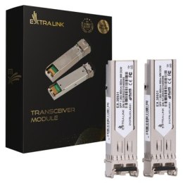 Extralink SFP 1.25G 2-pack | Moduł SFP | 1,25Gbps, LC/UPC, 850nm, 550m, multi mode, DOM, Dedicated to HP/Aruba