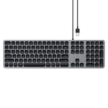 Satechi Aluminum Wired Keyboard - aluminiowa klawiatura z układem numerycznym USB-A (space gray)