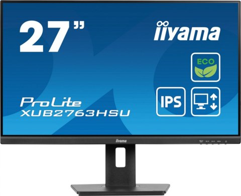 Monitor IIYAMA XUB2763HSU-B1 (27" /IPS /100Hz /1920 x 1080 /Czarny)