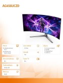 AOC Monitor AG456UCZD 44.5'' Curved OLED 240Hz HDMIx2 DP USB-C HAS Głośniki