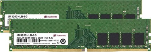 Pamięć TRANSCEND (DIMM/DDR4/16 GB/3200MHz/1.2V/22 CLCL/DUAL)