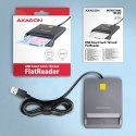 AXAGON CRE-SM3T Czytnik kart identyfikacyjnych USB, kabel 1,3m