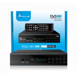 Extralink Home Tuner Dekoder DVB-T2 TV Naziemnej H.265 HEVC FULL HD USB HDMI + Pilot