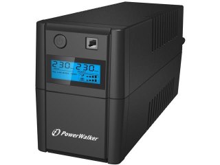 Zasilacz awaryjny UPS Power Walker Line-Interactive 650VA 2x Schuko, RJ11, USB, LCD