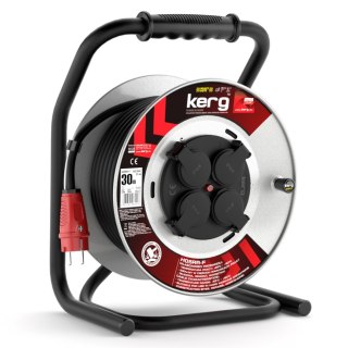 Przedł.BĘBNOWY KERG 3G2.5 30M CZARNY H05RRF PL guma EPR stałe gniazda