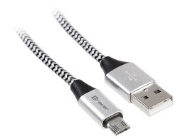 Tracer Kabel USB 2.0 AM-micro 1m czarno-srebrny