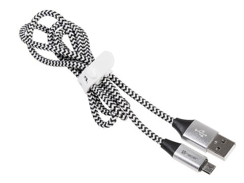 Tracer Kabel USB 2.0 AM-micro 1m czarno-srebrny