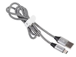 Tracer Kabel USB 2.0 TY PE-C A Male 1.0m czarno-srebrny