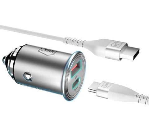 3MK Ładowarka samochodowa 45W 1xUSB-C+USB-A