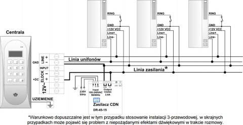 ACO INS-UP720MR UNIFON - hold, 2 przyciski, magnetyczne odkładanie słuchawki