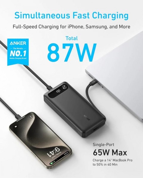 Anker PowerBank 20000 mAh 65W 1xA 1xC + kabel