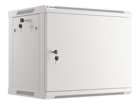 Szafa instalacyjna Rack wisząca 19" 9U 600x450 szara drzwi metalowe Lanberg (flat pack)