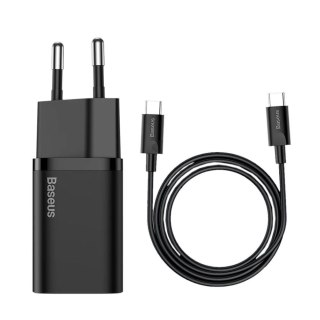 Ładowarka sieciowa Baseus Super Si Quick Charger 1C 25W TZCCSUP-L01 z gniazdem USB-C + kabel USB-C 1m