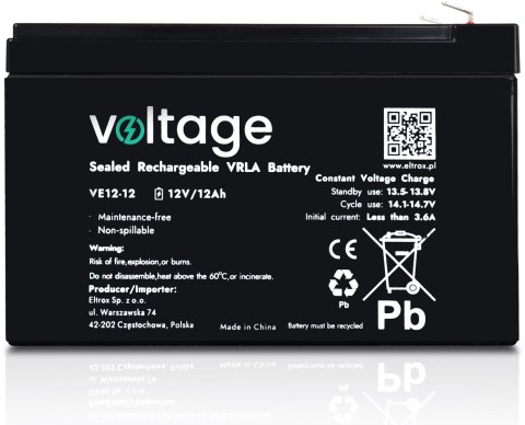 Akumulator AGM Voltage 12V 12Ah VE12-12