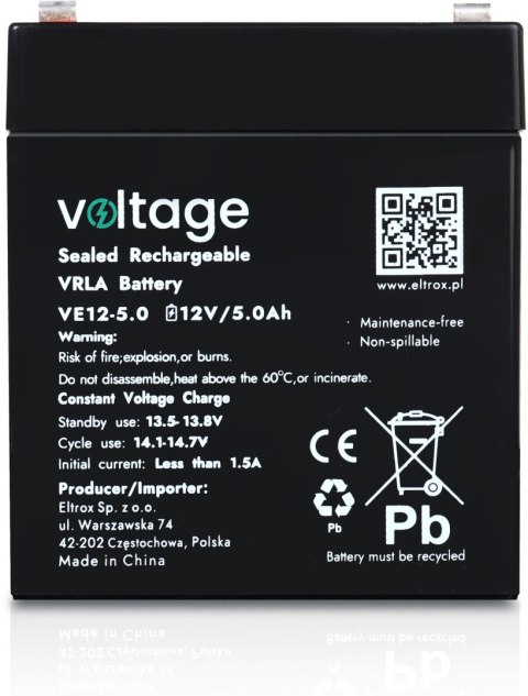 Akumulator AGM Voltage 12V 5Ah VE12-5.0