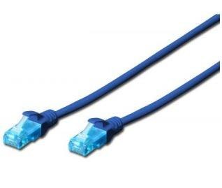 DIGITUS Cat5e U/UTP 0.5 m Niebieski 0.5 Patchcord