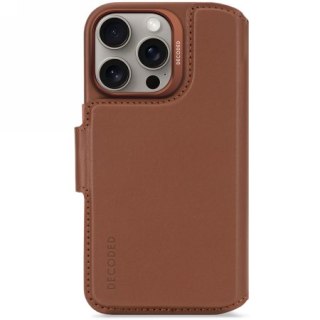 Decoded Leather Detachable Wallet - skórzana obudowa ochronna do iPhone 16 Pro kompatybilna z MagSafe (tan)