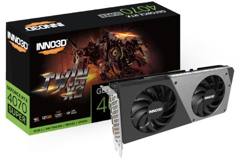 Karta graficzna INNO3D GeForce RTX 4070 SUPER Twin X2 12GB GDDR6X N407S2-126X-186162N