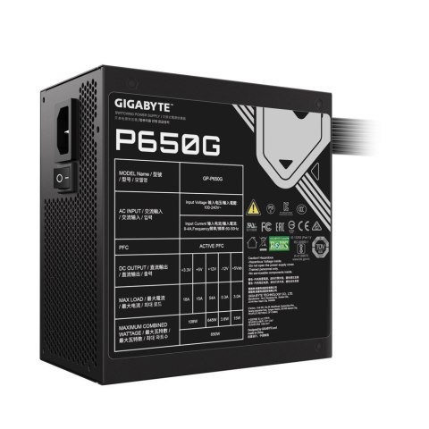 Gigabyte Zasilacz GP-P650G GOLD PFC 120mm hydraulic fan ATX