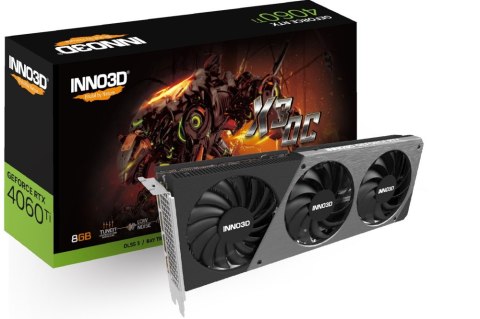 Karta graficzna INNO3D GeForce RTX 4060 Ti X3 OC 8GB GDDR6 N406T3-08D6X-171153L