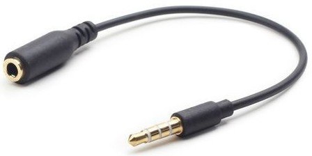 Adapter GEMBIRD Mini Jack M - Mini Jack F (Zamienione piny) 17.5 cm Jack 3.5 mm (wtyk) - Jack 3.5 mm (gniazdo) CCA-419