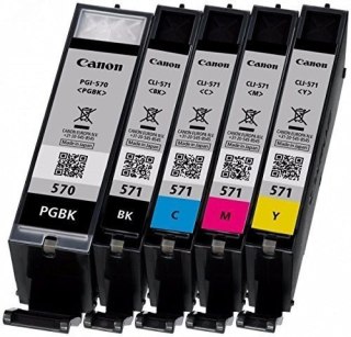 Wkład CANON CLI-571 Multipack 4 szt. + PGI-570 Czarny 0372C004