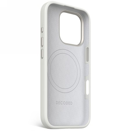 Decoded AntiMicrobial Silicone Backcover - silikonowa obudowa ochronna do iPhone 16 Pro kompatybilna z MagSafe (stone gray)